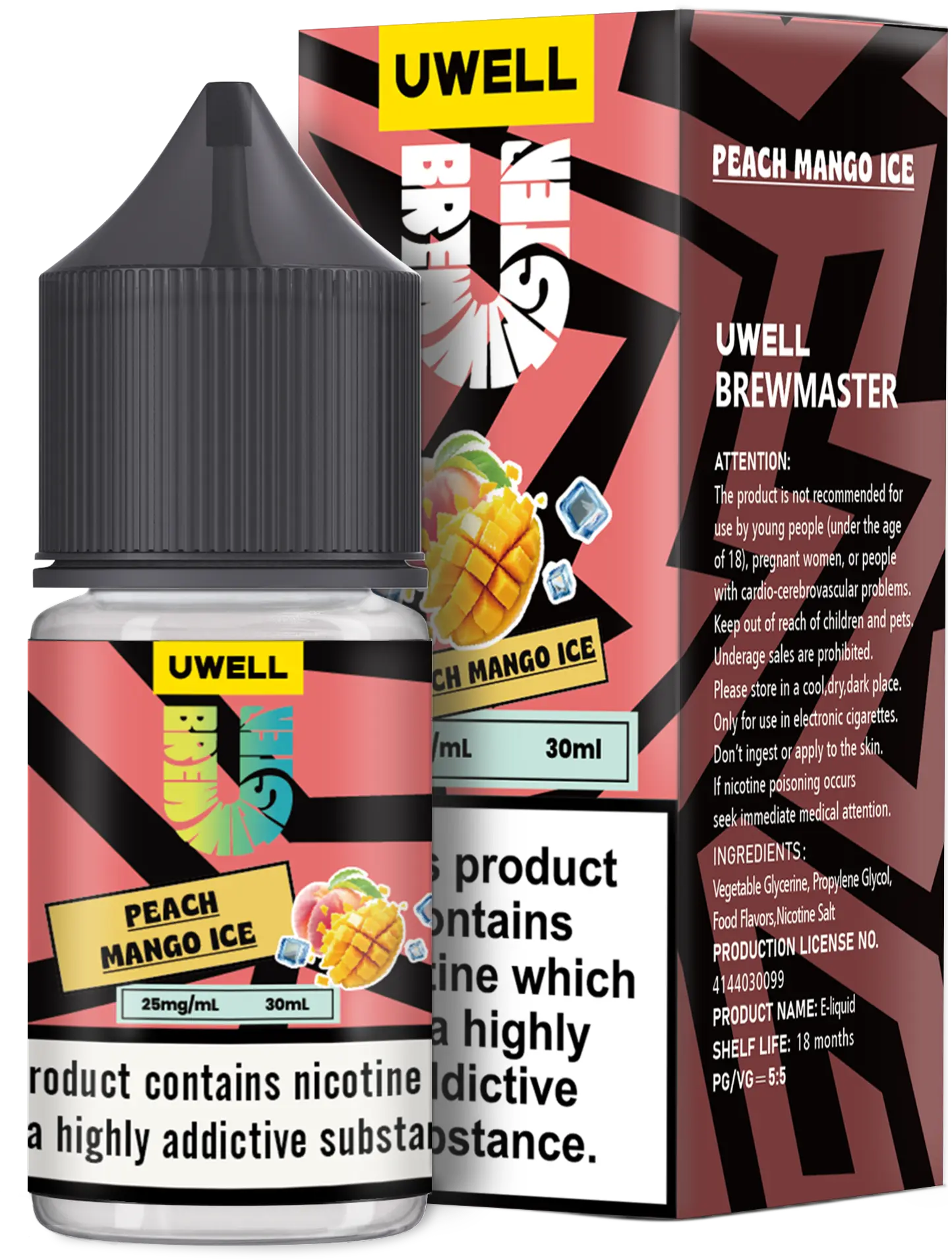 سالت نیکوتین یوول هلو انبه یخ | Uwell Peach Mango Ice Salt Nic