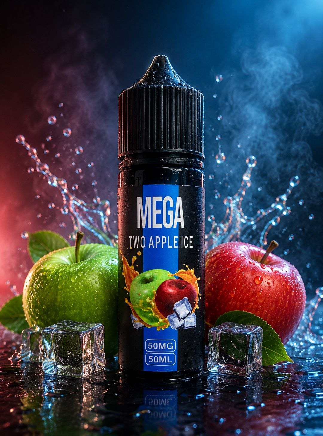 سالت نیکوتین مگا طعم دو سیب یخ | Mega Two apple Ice Salt