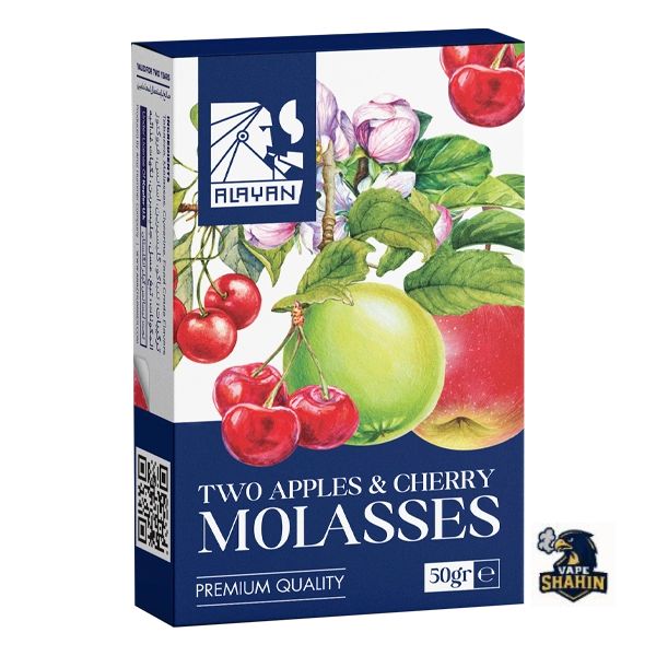تنباکو قلیان الایان دوسیب آلبالو Alayan tow apples & cherry molasses hookah tobacco