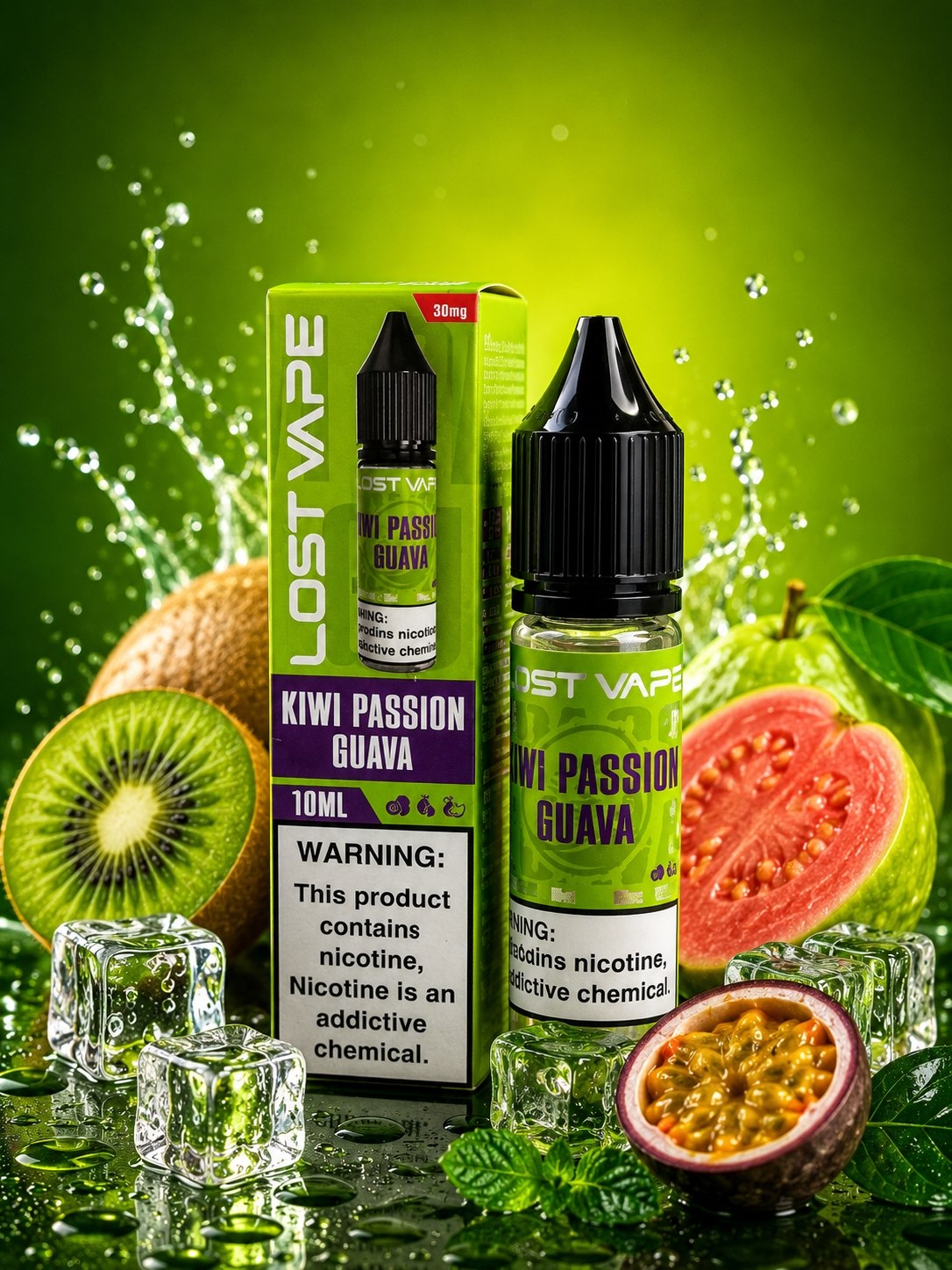 سالت کیوی پشن فروت گواوا لاست ویپ (10میل) | LOST VAPE KIWI PASSION GUAVA