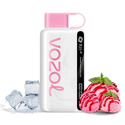 پاد یکبار مصرف استار بستنی توت فرنگی 12000 پاف | VOZOL STAR 12K Strawberry Ice Cream