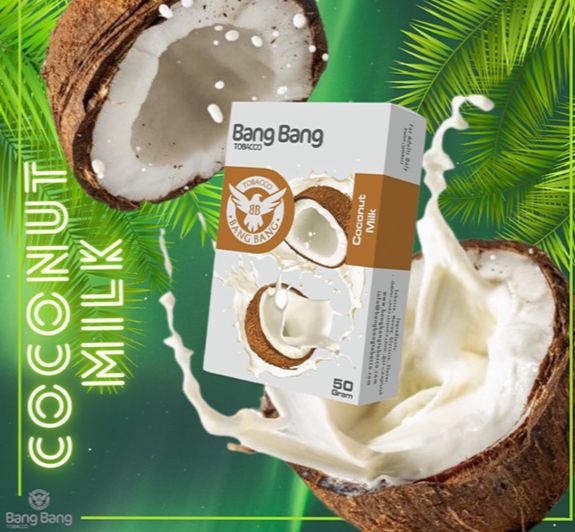 تنباکو بنگ بنگ طعم شیرنارگیل BANG BANG COCONUT MILK TOBACCO
