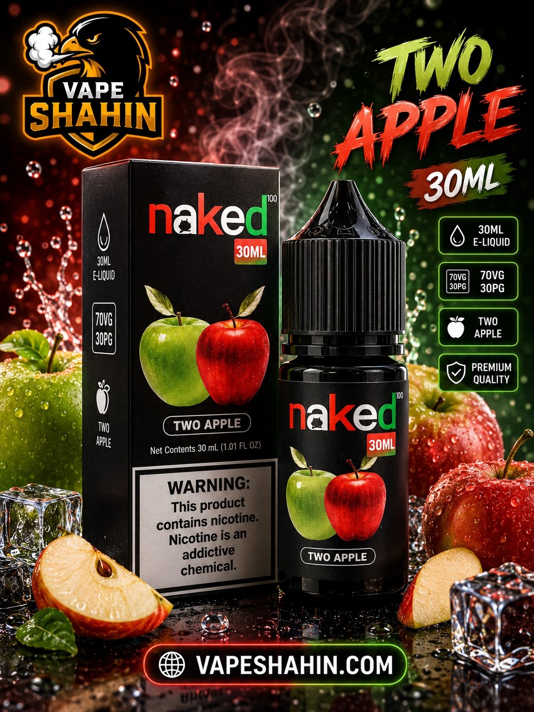سالت ناکید طعم دوسیب  | NAKED SALT TWO APPLE
