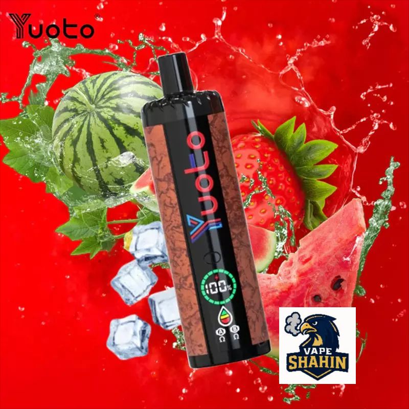 پاد یکبار مصرف برند یوتو 15000 پاف / طعم توت فرنگی هندوانه یخ