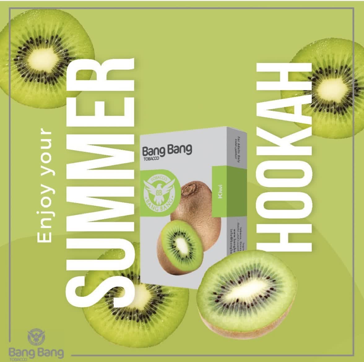 تنباکو بنگ بنگ طعم کیوی BANG BANG KIWI