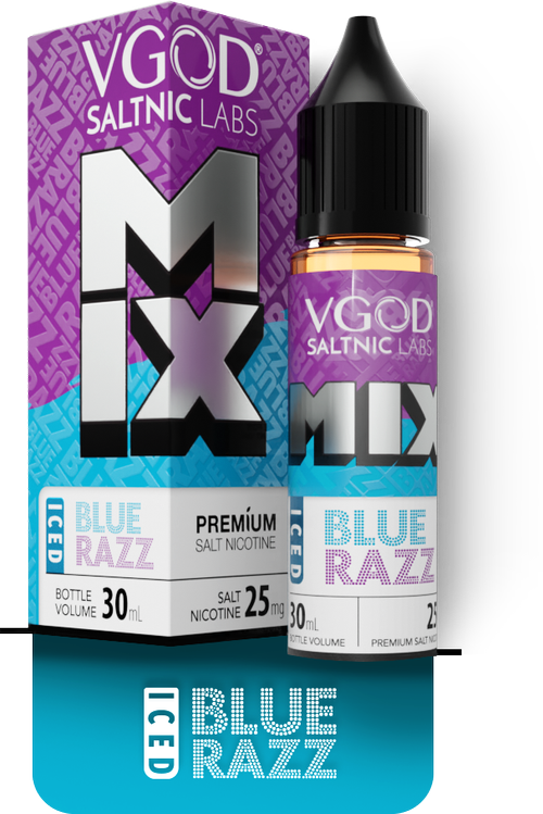 سالت تمشک آبی یخ ویگاد | VGOD Mix Blue Razz Iced Saltnic