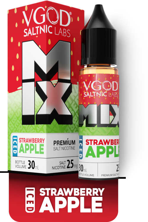 سالت سیب توت فرنگی یخ ویگاد مستر کپی | VGOD MASTER Strawberry Apple Iced
