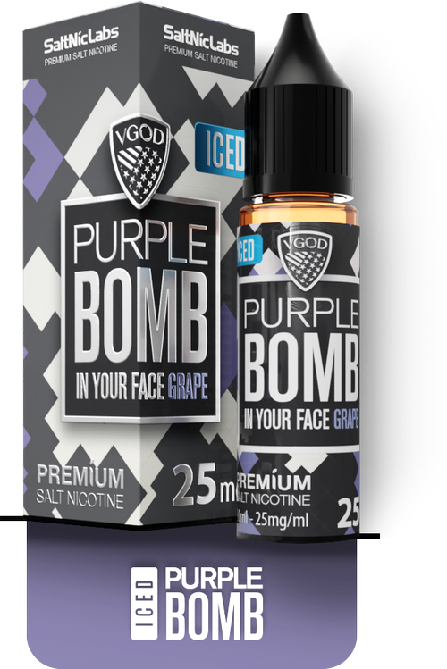 سالت بمب انگور یخ کمپانی ویگاد | VGOD Iced Purple Bomb