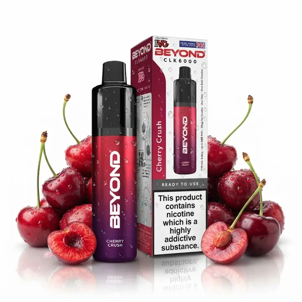پاد یکبار مصرف IVG بیاند طعم  گیلاس آبدار ( 6 هزار پاف ) | IVG Beyond 6,000 Puffs Cherry Crush Vape
