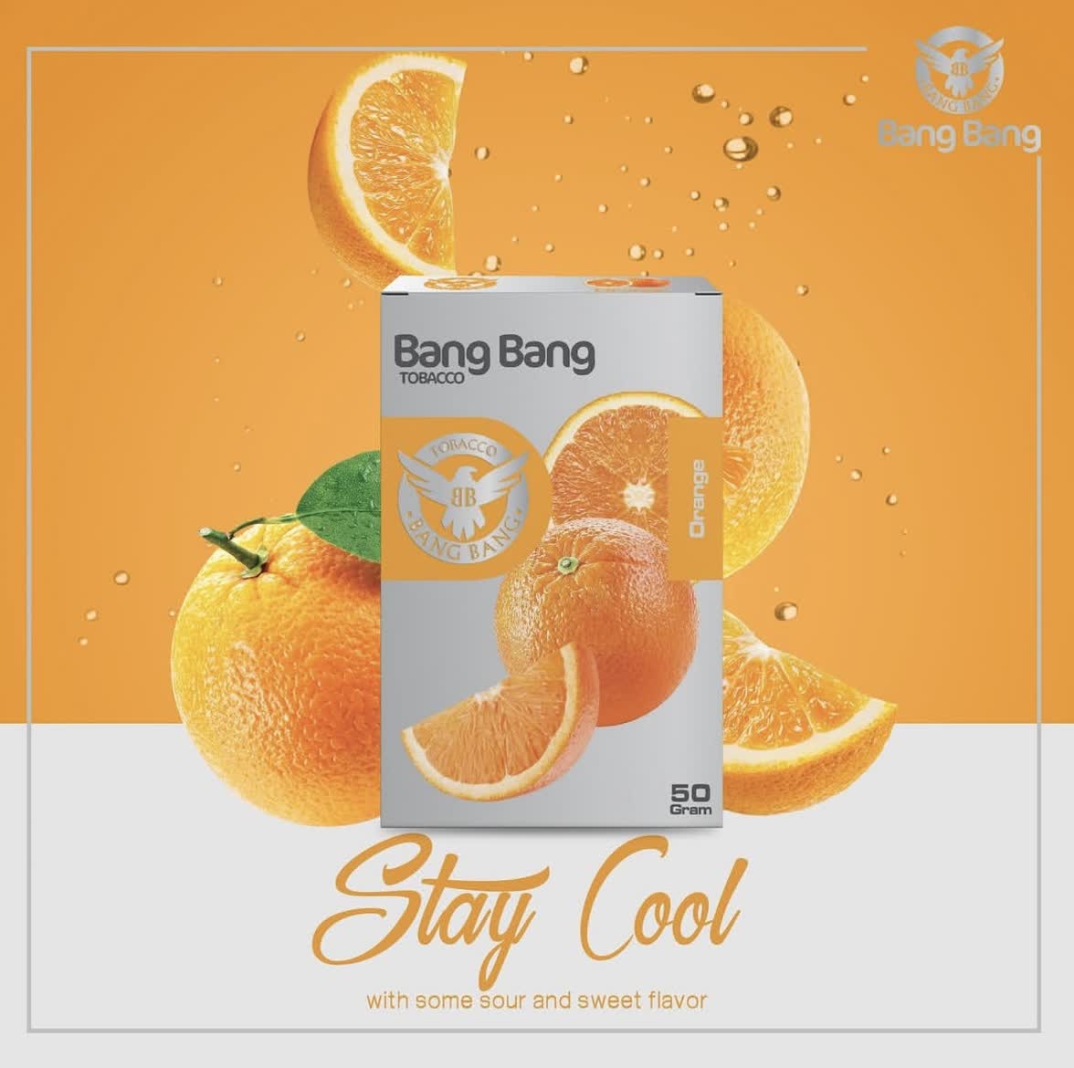تنباکو بنگ بنگ طعم پرتقال BANG BANG ORANGE TOBACCO