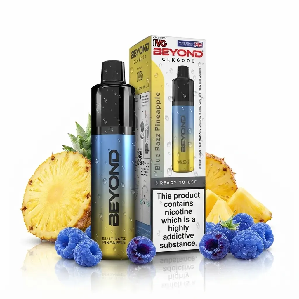پاد یکبار مصرف IVG بیاند طعم آناناس بلو رزبری ( 6 هزار پاف ) | IVG Beyond 6,000 Puffs Blue Razz Pineapple Vape